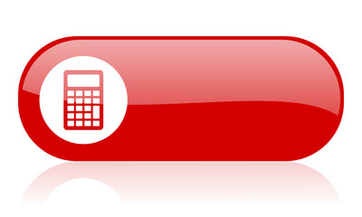 Poster - calculator red web glossy icon