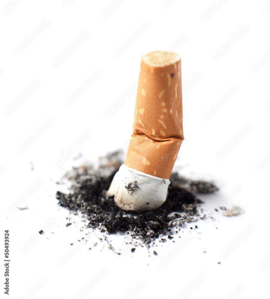 mégot de cigarette écrassé Stock Photo
