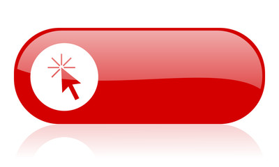 Fototapete - click here red web glossy icon
