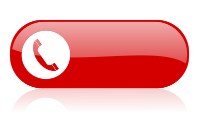 Poster - cellphone red web glossy icon