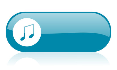 music blue web glossy icon