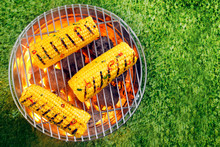 Corn On The Cob On A Barbecue