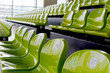 Zuschauertribüne, Grüne, Stühle