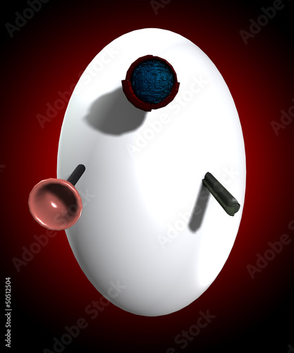 Cuadros en Lienzo An evil Easter egg that has taken the form of a Dalek.