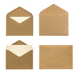 Brown envelopes set