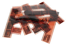 Close Up Image Of An Old 35 Mm Negative Film Strip
