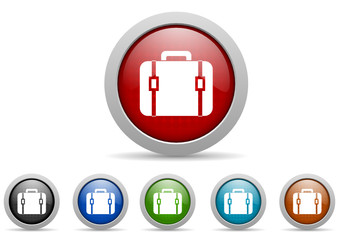 baggage vector icon set