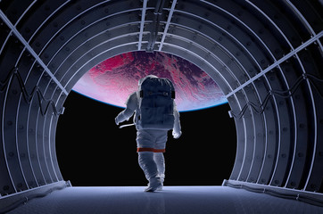 astronaut in the tunnels