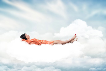 Girl on a cloud