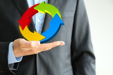 Poster - business solution hand