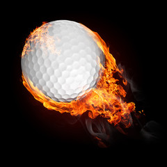 Fototapete - Burning objects and objects on fire background