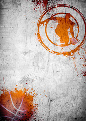 Wall Mural - Basketball and streetball poster or flyer background