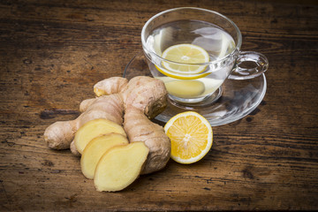 Wall Mural - a cup of ginger tea