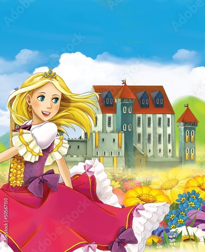 Foto-Flächenvorhang ohne Schienensystem - The fairy - Beautiful Manga Girl - illustration (von honeyflavour)