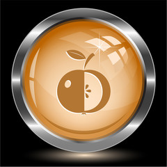 Sticker - Apple. Internet button. Vector illustration.