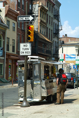 kiosque à sandwich chromé de Philadelphie Canvas Print