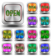 Open aluminum glossy icons, crazy colors