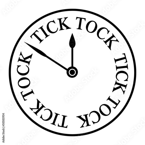Tick Tock Clock Stock Illustration Adobe Stock