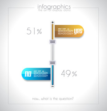 Infographic design template with paper tags.