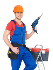 Portrait of manual worker with tools