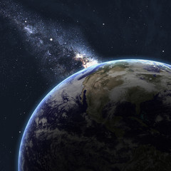 Wall Mural - earth from space. elements of this image furnished by nasa
