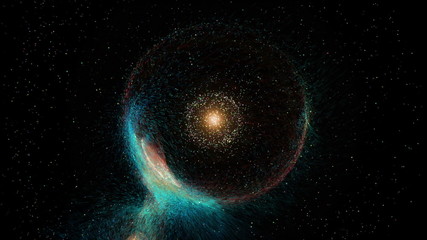 Poster - Futuristic cosmic light video animation – loop HD 1080p