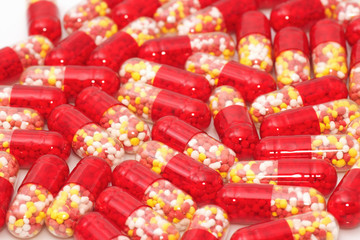 colourful medical pills background