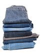 © Ruslan Kudrin - Stack of jeans isolated on white background
