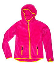 Wall Mural - Bright red sports jacket with a hood and yellow accents