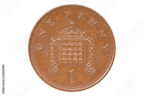 Cuadros en Lienzo British one penny coin reverse