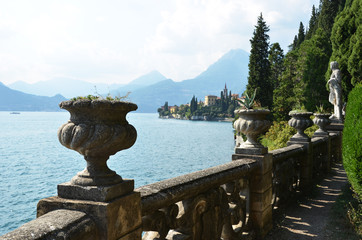 Wall Mural - View to the lake Como from villa Monastero. Italy