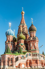 Famous st Vasily Blessed cathedral in Moscow