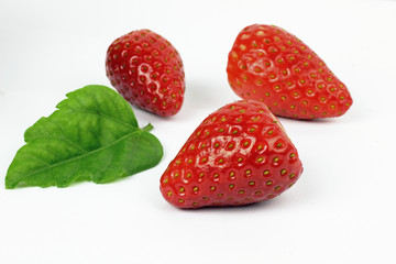 strawberry on the white background