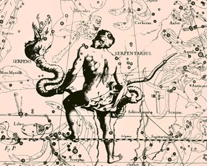 Canvas Print - constellation vintage map