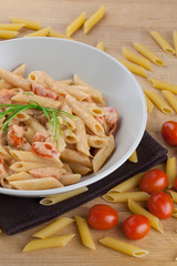 Wall Mural - Penne al salmone e pachino