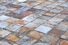 Background Texture Outdoor Slate Floor Colorful