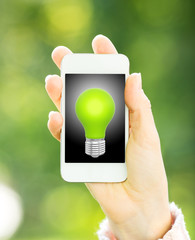 Smart phone with light bulb