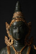 Thailand statue head on black