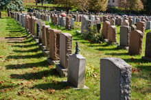 Gravestones In An American Cemetery