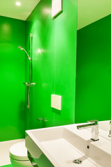 Wall Mural - interior, green bathroom