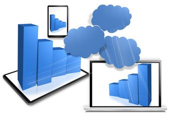 Wall Mural - modern business and technology cloud