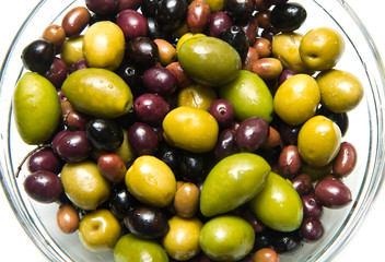 Wall Mural - green and black olives