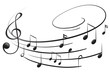 The musical notes with the G-clef