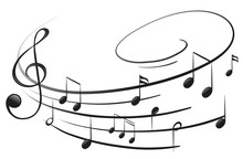 The Musical Notes With The G-clef