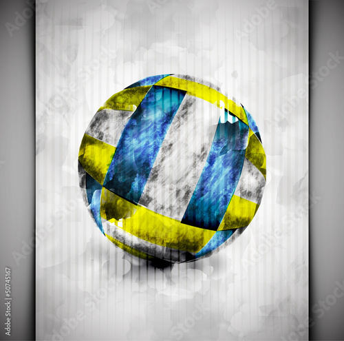 Nowoczesny obraz na płótnie Volleyball ball watercolor