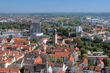 Fototapeta Niebo - View on Ulm from Ulm Minster, Germany