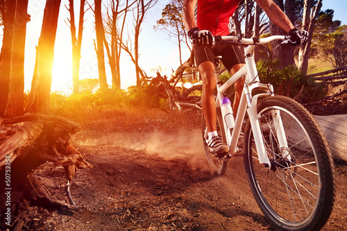 Naklejka ścienna mountain bike athlete