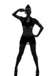 © snaptitude - sexy woman in army uniform saluting silhouette