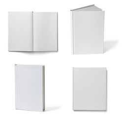 Wall Mural - book notebook textbook white blank paper template