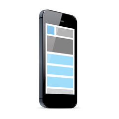 Aufkleber - Responsive web design in black smart phone vector eps